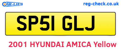 SP51GLJ are the vehicle registration plates.