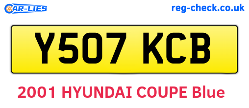 Y507KCB are the vehicle registration plates.