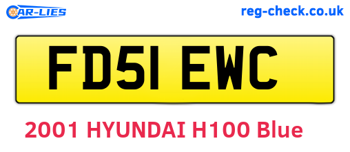 FD51EWC are the vehicle registration plates.
