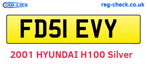 FD51EVY are the vehicle registration plates.
