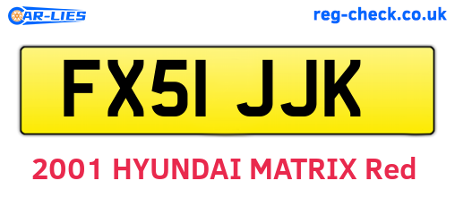 FX51JJK are the vehicle registration plates.