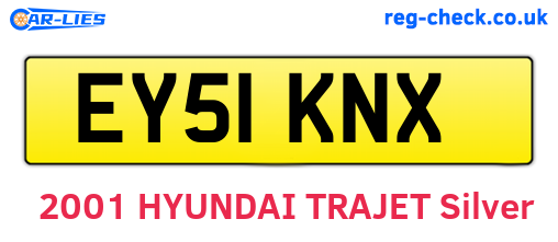 EY51KNX are the vehicle registration plates.