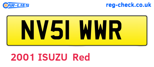 NV51WWR are the vehicle registration plates.