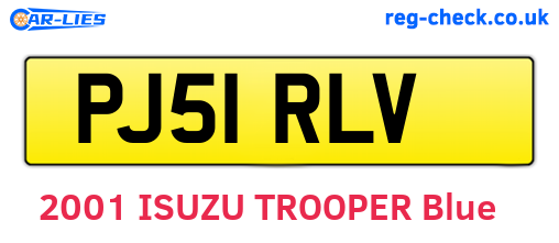 PJ51RLV are the vehicle registration plates.
