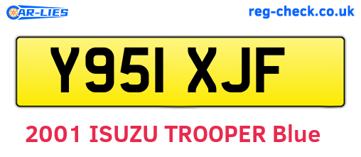 Y951XJF are the vehicle registration plates.