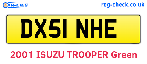 DX51NHE are the vehicle registration plates.