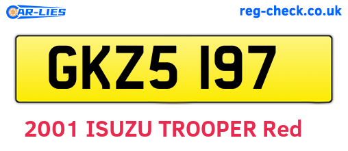 GKZ5197 are the vehicle registration plates.