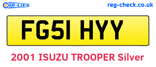 FG51HYY are the vehicle registration plates.