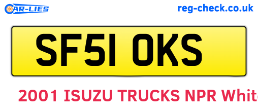 SF51OKS are the vehicle registration plates.