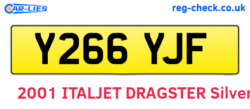 Y266YJF are the vehicle registration plates.
