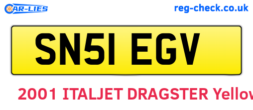 SN51EGV are the vehicle registration plates.