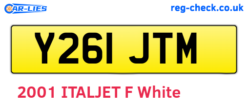 Y261JTM are the vehicle registration plates.