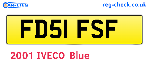 FD51FSF are the vehicle registration plates.