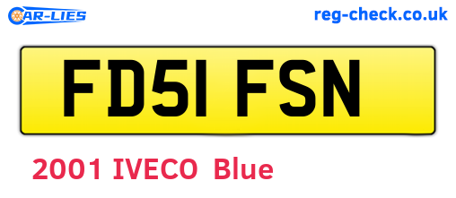 FD51FSN are the vehicle registration plates.