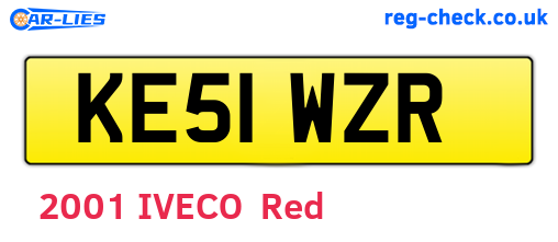 KE51WZR are the vehicle registration plates.