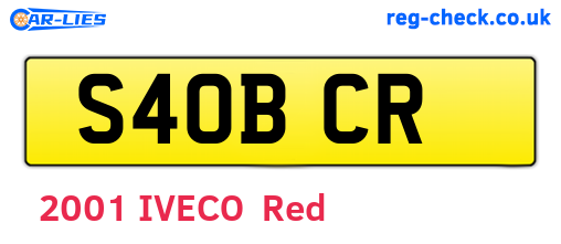 S40BCR are the vehicle registration plates.