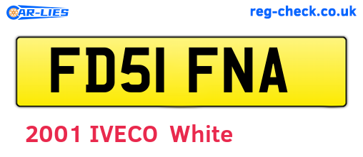 FD51FNA are the vehicle registration plates.