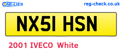 NX51HSN are the vehicle registration plates.