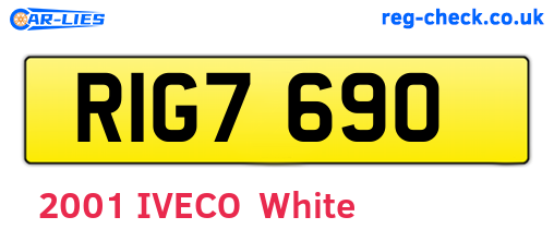 RIG7690 are the vehicle registration plates.