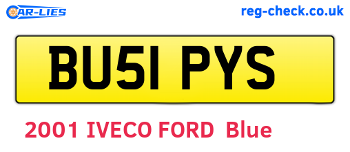 BU51PYS are the vehicle registration plates.