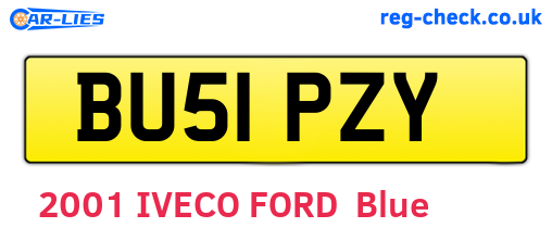 BU51PZY are the vehicle registration plates.