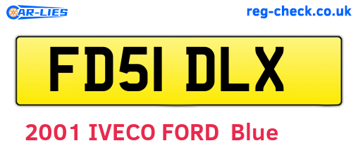 FD51DLX are the vehicle registration plates.