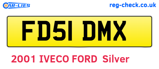 FD51DMX are the vehicle registration plates.