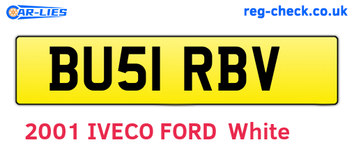 BU51RBV are the vehicle registration plates.