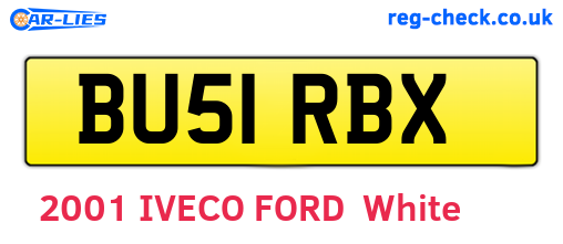 BU51RBX are the vehicle registration plates.