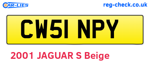 CW51NPY are the vehicle registration plates.