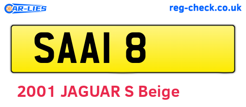 SAA18 are the vehicle registration plates.