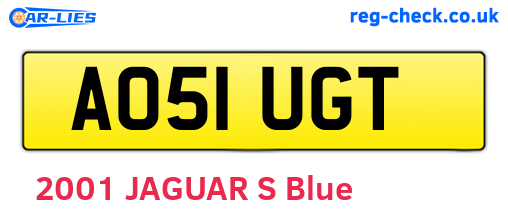 AO51UGT are the vehicle registration plates.