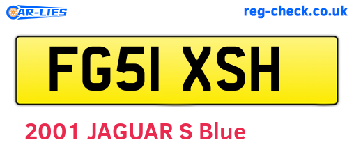 FG51XSH are the vehicle registration plates.