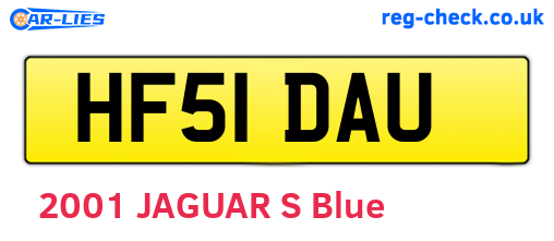 HF51DAU are the vehicle registration plates.