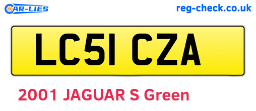 LC51CZA are the vehicle registration plates.