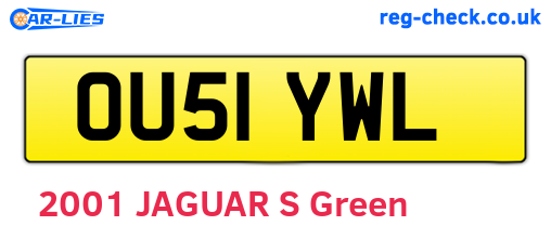 OU51YWL are the vehicle registration plates.