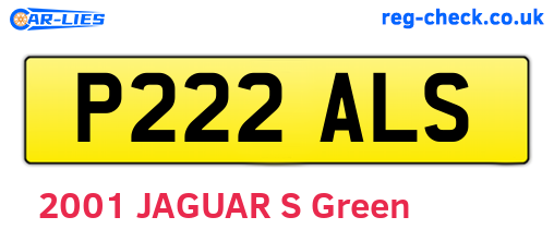 P222ALS are the vehicle registration plates.