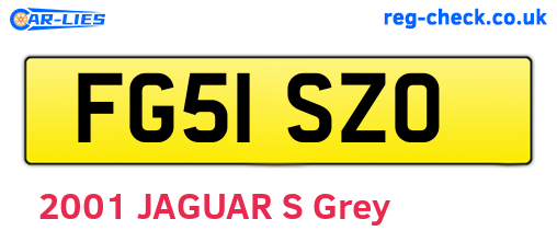 FG51SZO are the vehicle registration plates.