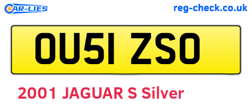 OU51ZSO are the vehicle registration plates.