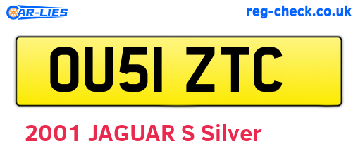 OU51ZTC are the vehicle registration plates.