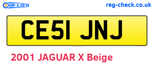 CE51JNJ are the vehicle registration plates.