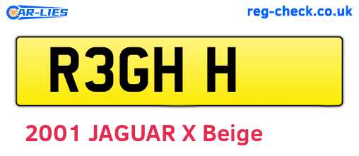 R3GHH are the vehicle registration plates.