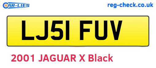 LJ51FUV are the vehicle registration plates.