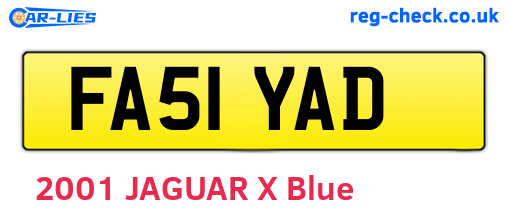 FA51YAD are the vehicle registration plates.