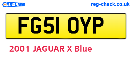 FG51OYP are the vehicle registration plates.