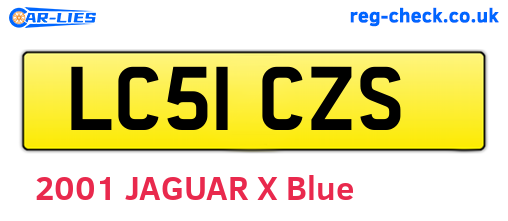 LC51CZS are the vehicle registration plates.