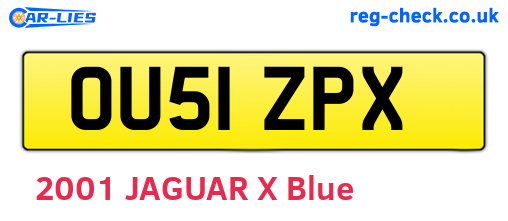 OU51ZPX are the vehicle registration plates.