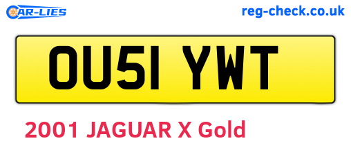 OU51YWT are the vehicle registration plates.
