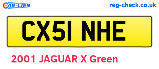 CX51NHE are the vehicle registration plates.