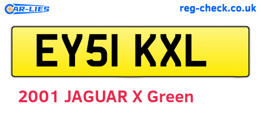EY51KXL are the vehicle registration plates.